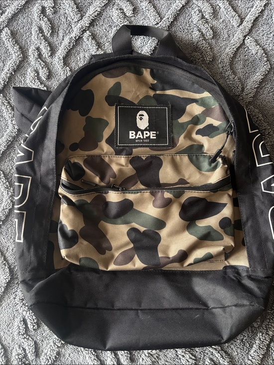 Bape Other - Bape Woodland Camo Backpack in Black & Green